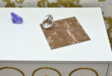 Bronze/Brown "Azimuth" Metallic Fabric OrganicA™ Laminated Glass Place Mat