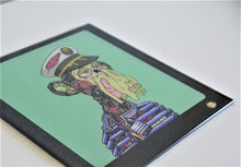 NFTGLART™ GoldSpeck™ OrganicA™ Laminated Carbon Fiber NFT Art Glass