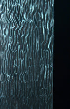 blue metal wave glass