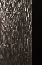 silver backsplash glass