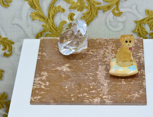 Bronze/Brown "Azimuth" Metallic Fabric OrganicA™ Laminated Glass Place Mat