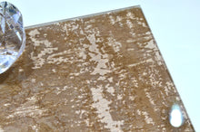 Bronze/Brown "Azimuth" Metallic Fabric OrganicA™ Laminated Glass Place Mat