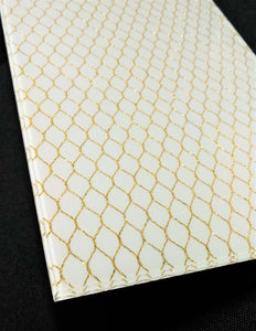 Gold On White Royal Diamond Metallic Mesh OrganicA™ Laminated Glass