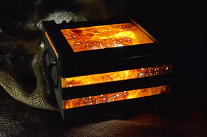 rustic wood light box