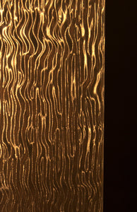 gold backsplash glass panel