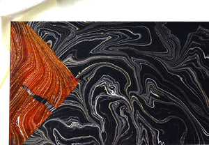 marble paper laminated in glass