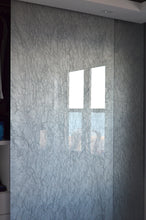 "Jewel Rock" Silver Silk OrganicA™ Laminated Glass Metallic Fabric